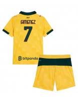 AC Milan Santiago Gimenez #7 Alternativní dres pro děti 2025-26 Krátký Rukáv (+ trenýrky)